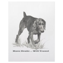 German Wire Haired Pointer slogan. letterhead