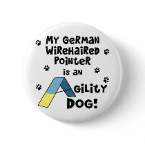 German Wirehaired Pointer Agility Dog buttons