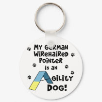 German Wirehaired Pointer Agility Dog keychains