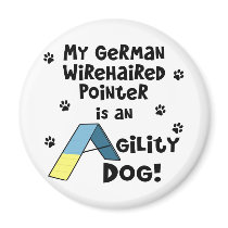 German Wirehaired Pointer Agility Dog magnets