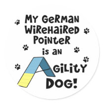 German Wirehaired Pointer Agility Dog stickers