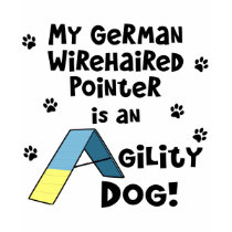 German Wirehaired Pointer Agility Dog t-shirts by MenagerieMayhem German Wirehaired Pointer Agility Dog t-shirts