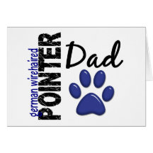 German Wirehaired Pointer Dad 2 Card