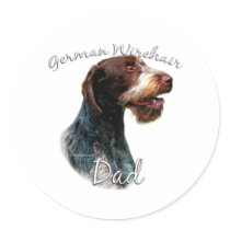 German Wirehaired Pointer Dad 2 stickers