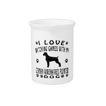 German Wirehaired Pointer designs Drink Pitchers