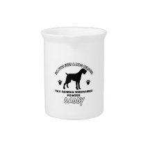German Wirehaired pointer Dog Daddy Drink Pitcher