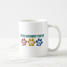 GERMAN WIREHAIRED POINTER Mom Paw Print 1 Coffee Mugs
