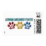 GERMAN WIREHAIRED POINTER Mom Paw Print 1 postage