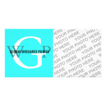 German Wirehaired Pointer Monogram Photo Card
