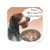 German Wirehaired Pointer Turkey stickers