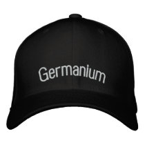 Germanium embroidered hats by ScienceHats Germanium embroidered hats