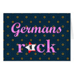 Germans Rock - Cute Pink Greeting Card