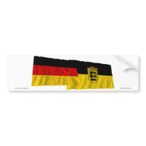 Germany & Baden-Wuerttemberg Waving Flags bumper stickers