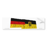 Germany &amp; Baden-Wuerttemberg Waving Flags Bumper Sticker