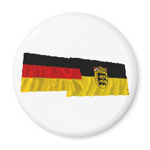 Germany & Baden-Wuerttemberg Waving Flags magnets by Vexillophile Germany & Baden-Wuerttemberg Waving Flags magnets