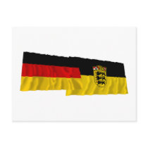Germany & Baden-Wuerttemberg Waving Flags Postcards