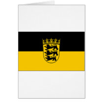 Germany Baden Wurttemberg Flag Greeting Card