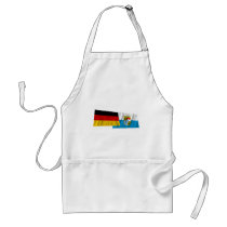 Germany & Bayern Waving Flags (Bavaria) Apron