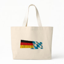 Germany & Bayern Waving Flags (Bavaria) bags