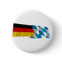Germany & Bayern Waving Flags (Bavaria) Pins