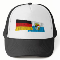 Germany & Bayern Waving Flags (Bavaria) hats