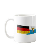 Germany & Bayern Waving Flags (Bavaria) Coffee Mugs