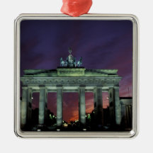Germany, Berlin. Brandenburg Gate at night. Christmas Ornament