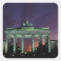 Germany, Berlin. Brandenburg Gate at night. Sticker