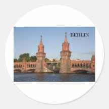 Germany Berlin Oberbaumbrucke (St.K.) Round Sticker