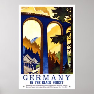 Germany Black Forest Vintage Travel Print