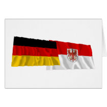 Germany & Brandenburg Waving Flags cards by Vexillophile Germany & Brandenburg Waving Flags cards