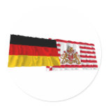 Germany & Bremen Waving Flags stickers