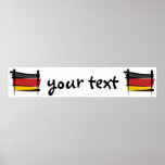 Germany Brush Flag Banner Poster
