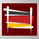 Germany Brush Flag Poster