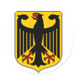 germany coat of arms round sticker