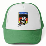 This cute cycling panda stands in front of a German flag with his bike. This original design makes a perfect gift for bicycling fanatics in Germany. Great for everyone who loves cute pandas and biking.