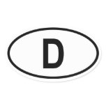 Germany "D" Oval Sticker
