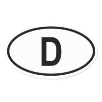 Germany "D" Oval Sticker