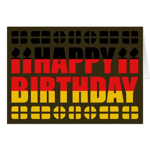 Germany Flag Birthday Card Zazzle