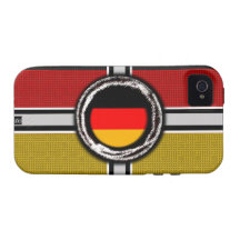 Germany Flag Emboss iPhone 4 Tough Case