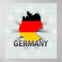 Germany Flag Map 2.0 Posters