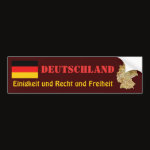 Germany Flag Map Text Bumper Sticker