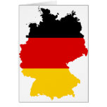 Germany Flag Map DE Greeting Cards