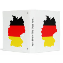 Germany Flag Map full size 3 Ring Binders