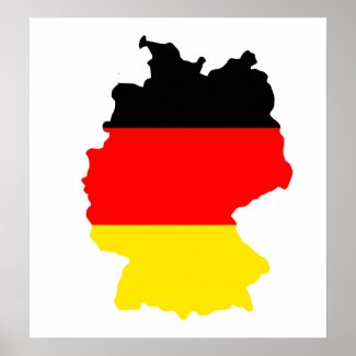 Germany Flag Map full size print