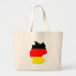 Germany Flag Map full size Tote Bags