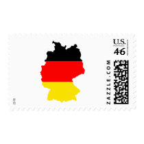 Germany flag map postage