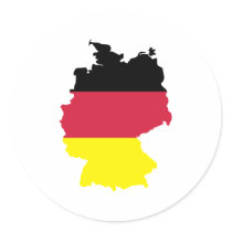 Germany flag round sticker