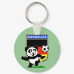 This adorable little panda is too cute! He's featured in front of a large flag from Germany and ready to play football and score some goals. This cute design is perfect for football players and soccer fans.
