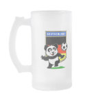 This adorable little panda is too cute! He's featured in front of a large flag from Germany and ready to play football and score some goals. This cute design is perfect for football players and soccer fans.